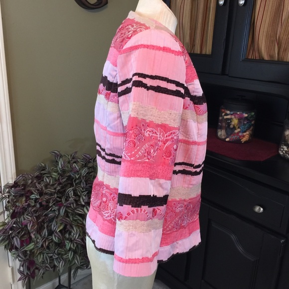 K Petite Collection Pink/Brown Jacket10P - Picture 3 of 7